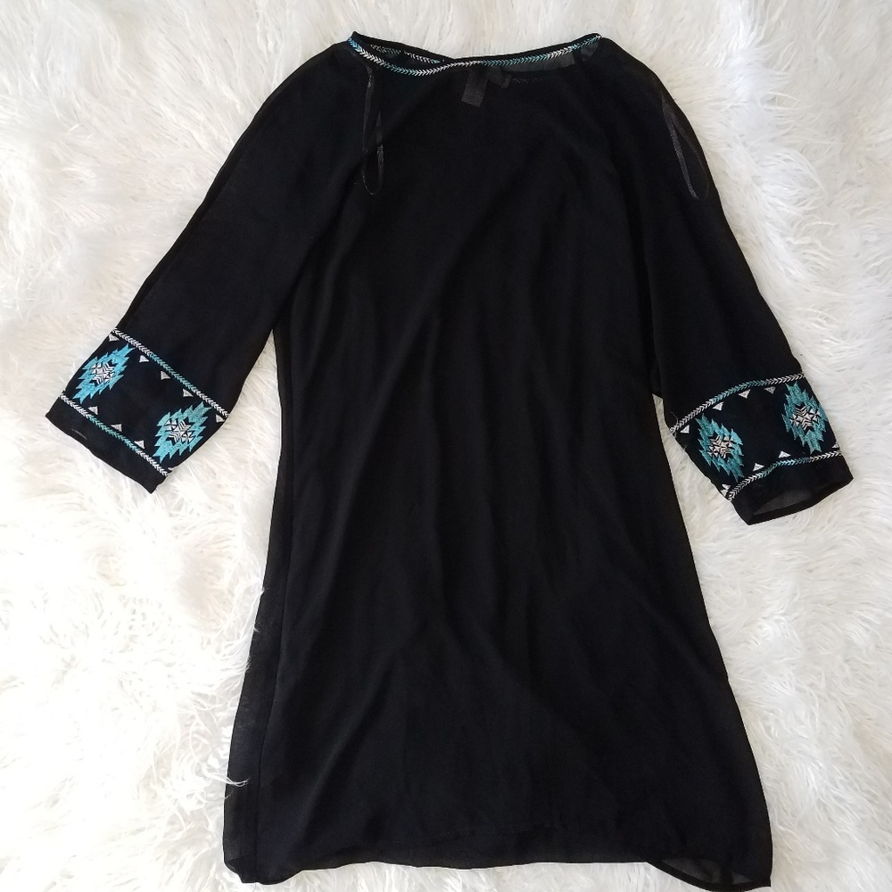 Forever21 Boho Black Dress